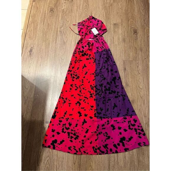 S/W/F Scarve Maxi Dress Opposites Attract vacation wedding guests size S NWT - Picture 4 of 6